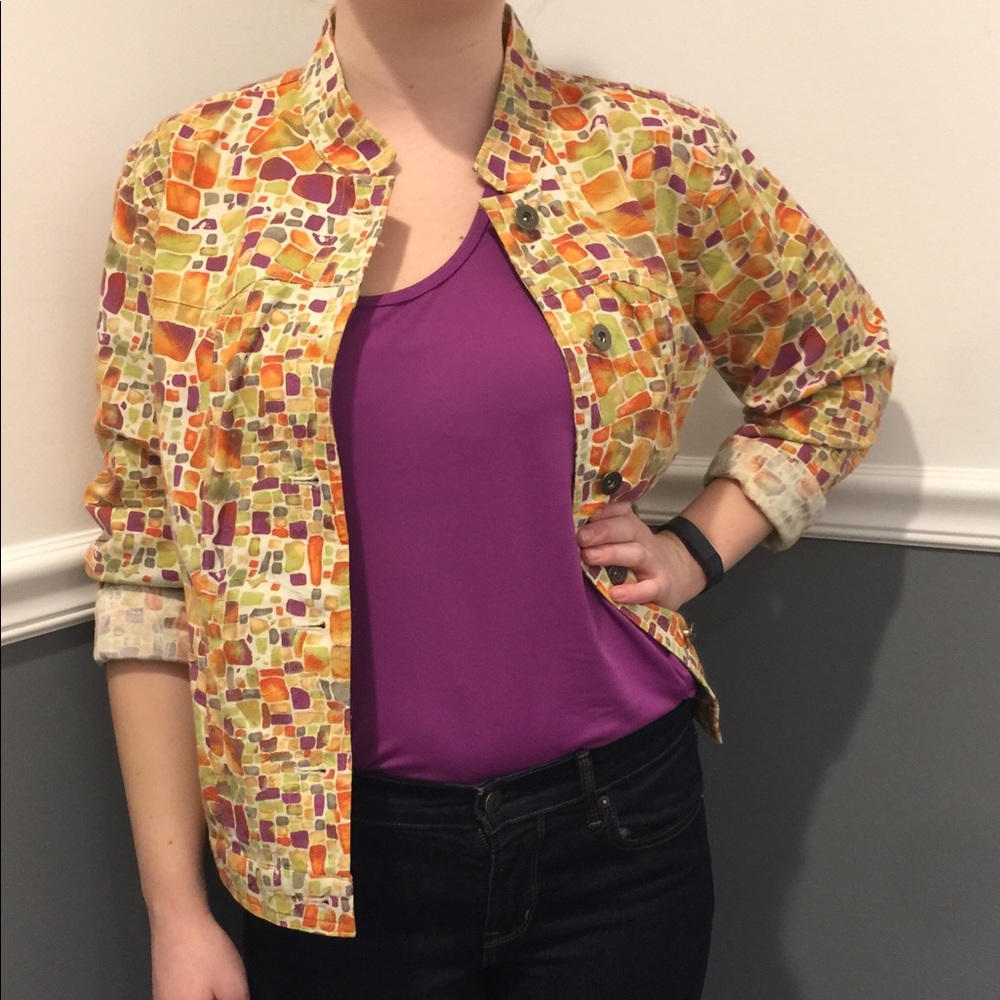 Christopher & Banks Blazer jacket.  Fun multicolor